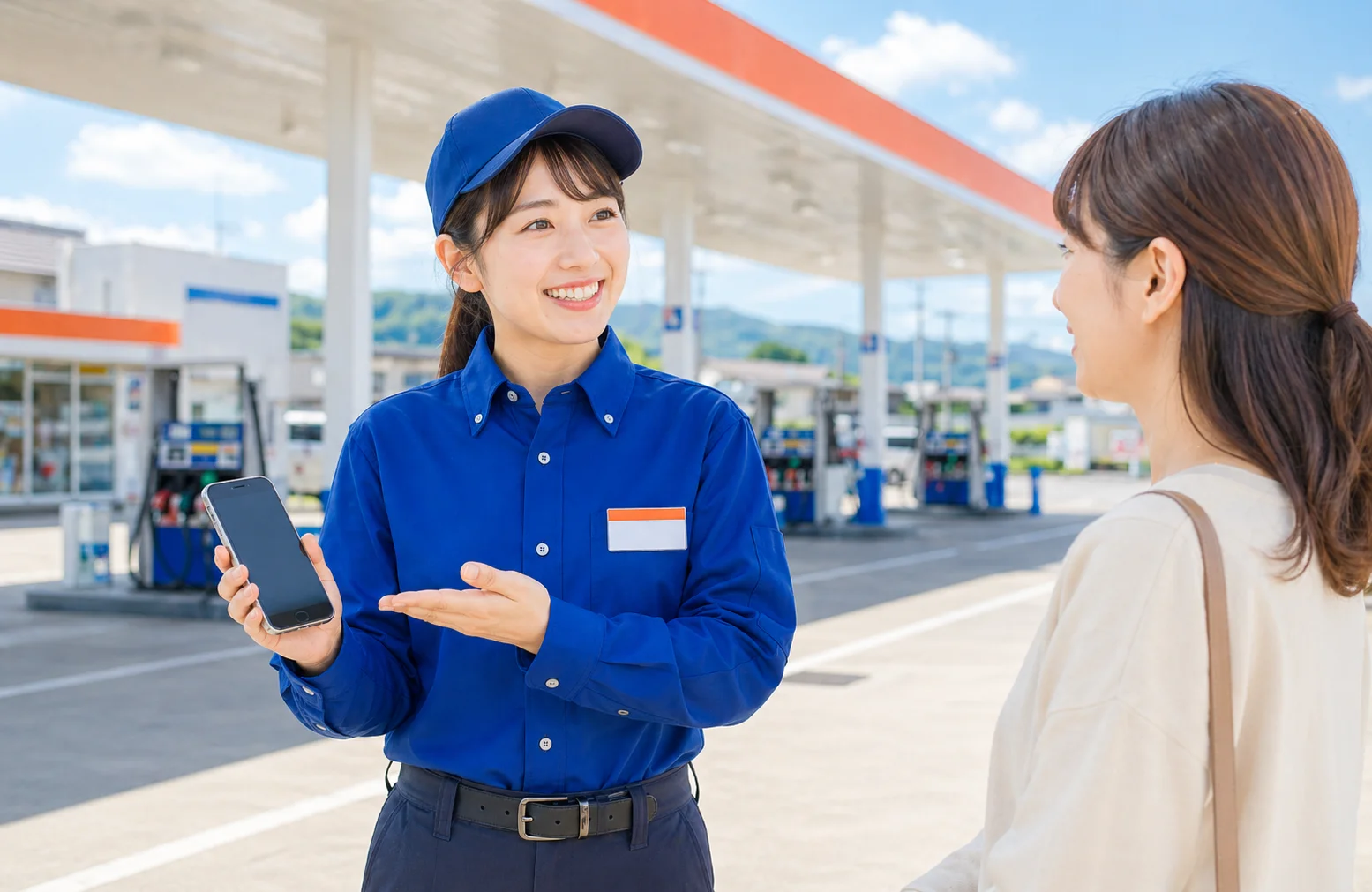 セルフガソリンスタンドご案内スタッフ